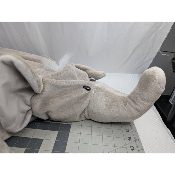 Jay At Play Elephant Plush Microbead Pillow Gray About 26 Inch Long Stuffed - Picture 10 of 15